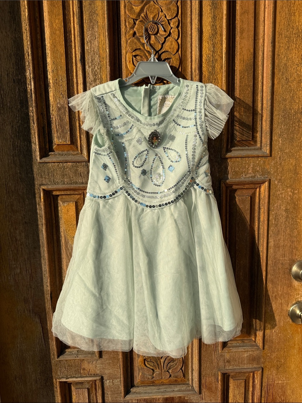 Disney Jasmine Dress Light Mint Tulle Party Dress Girls Size 5/6